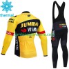 Maillot Cyclisme Hiver + Collant à Bretelles Jumbo Visma 2023